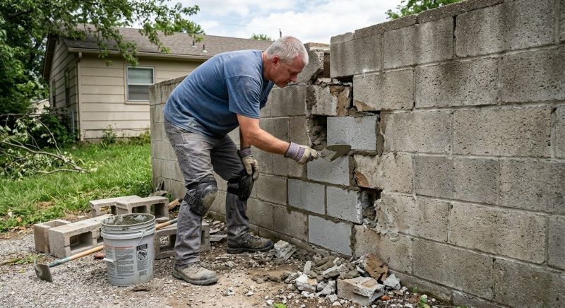 Block Wall Repair in Fallbrook, CA