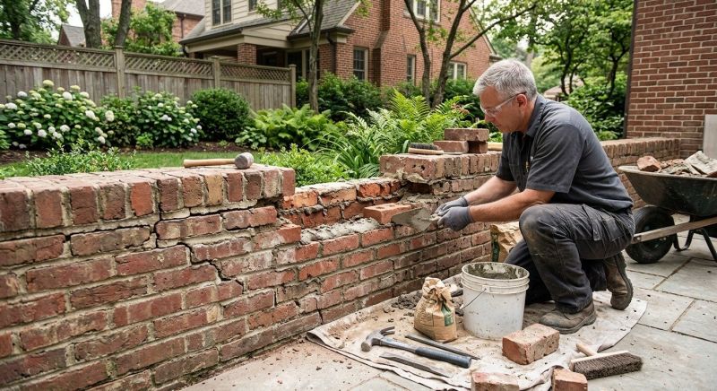 Brick Fence Repair in San Diego County, CA