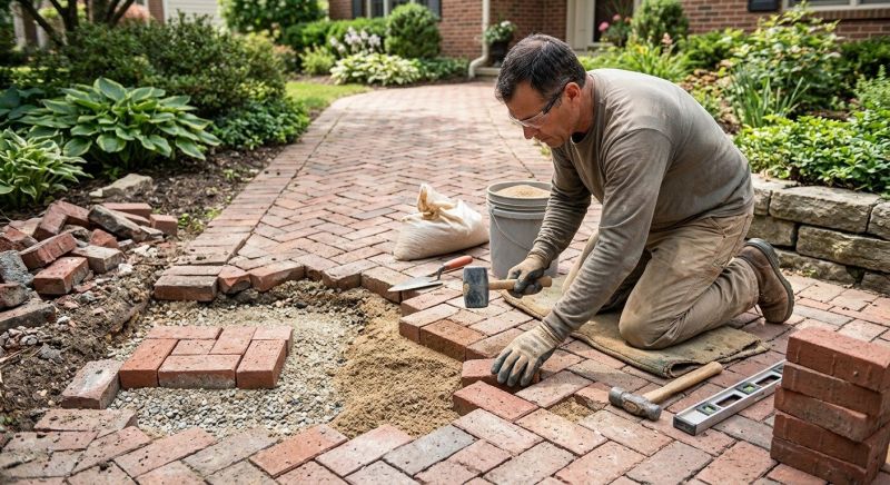 Brick Pathway Repair in San Diego County, CA