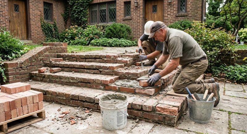 Brick Stairs Repair in Pala, CA