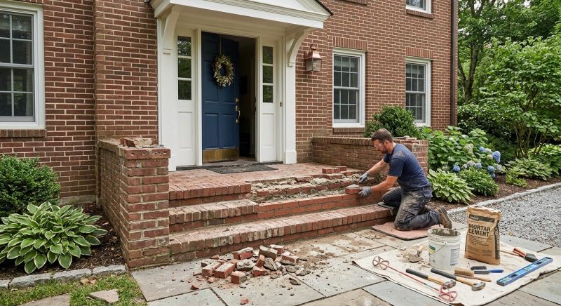 Brick Steps Repair in San Diego County, CA