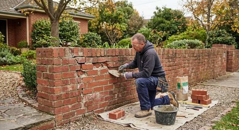 Brick Wall Repair in Fallbrook, CA