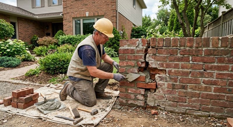 Brick Wall Repair in San Diego County, CA
