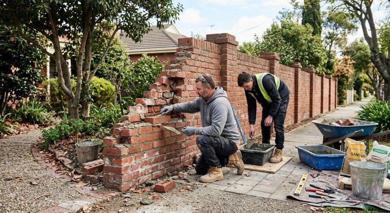 Brick Wall Repair in Poway, CA