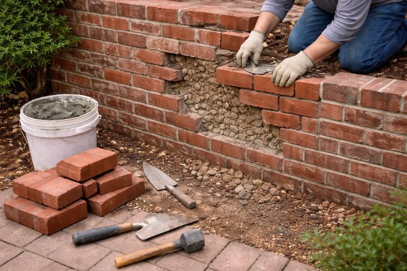 Brick Wall Repair in San Clemente, CA