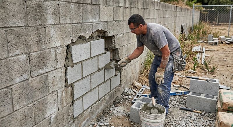 Concrete Block Repair in Oceanside, CA