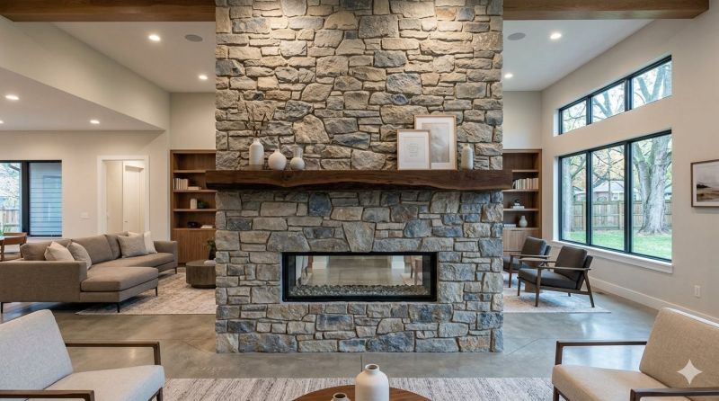 Stone Chimney Installation in Poway, CA