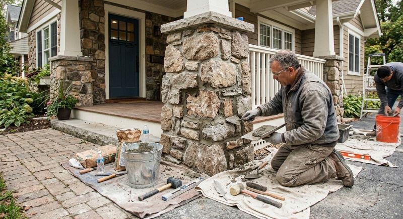 Stone Column Repair in San Diego County, CA